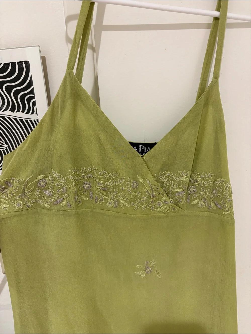 Celery Green Spaghetti Strap Dress